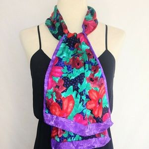 💜 Floral Silky Scarf #hundredsofscarves